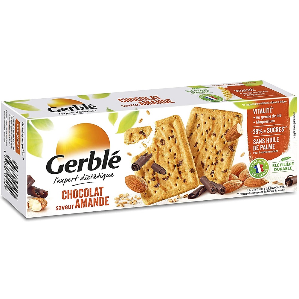 Biscuiti cu ciocolata si migdale, 200g, Gerble Expert Dietetic