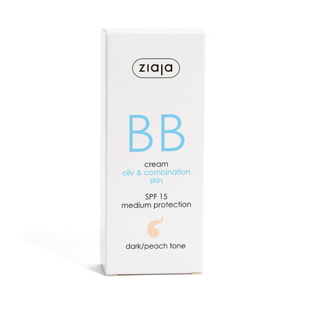 Crema BB pentru ten gras si mixt nuanta Dark, cu SPF 15, 50ml, Ziaja