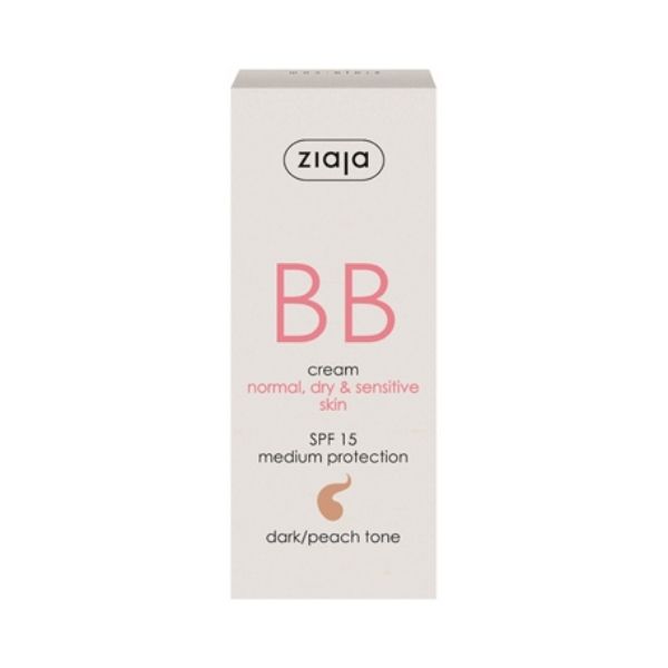 Crema BB cu SPF 15 nuanta dark pentru ten normal uscat, 50 ml, Ziaja