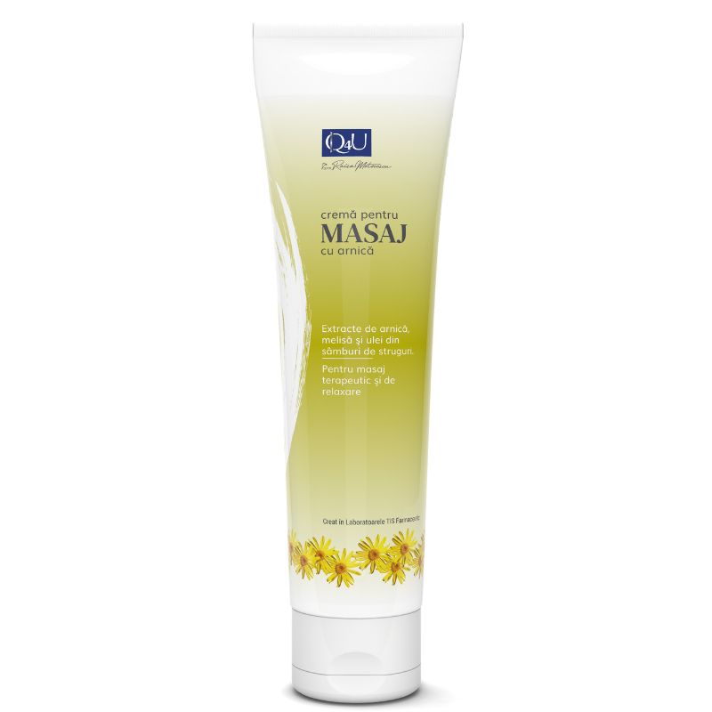 Crema pentru masaj cu arnica Q4U, 150 ml, Tis Farmaceutic