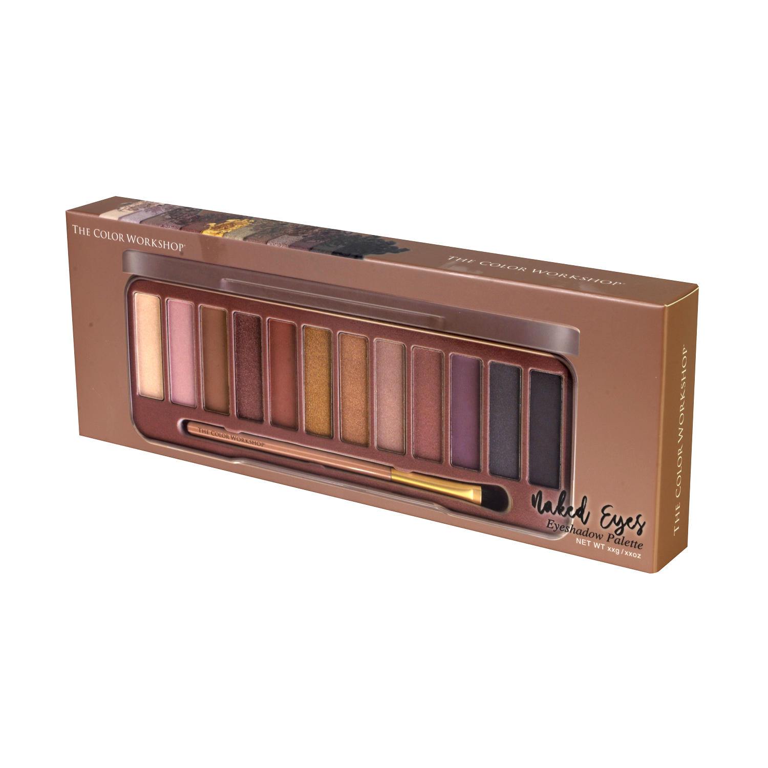 Paleta farduri pentru pleoape Naked Eyes, 12g, The Color Workshop