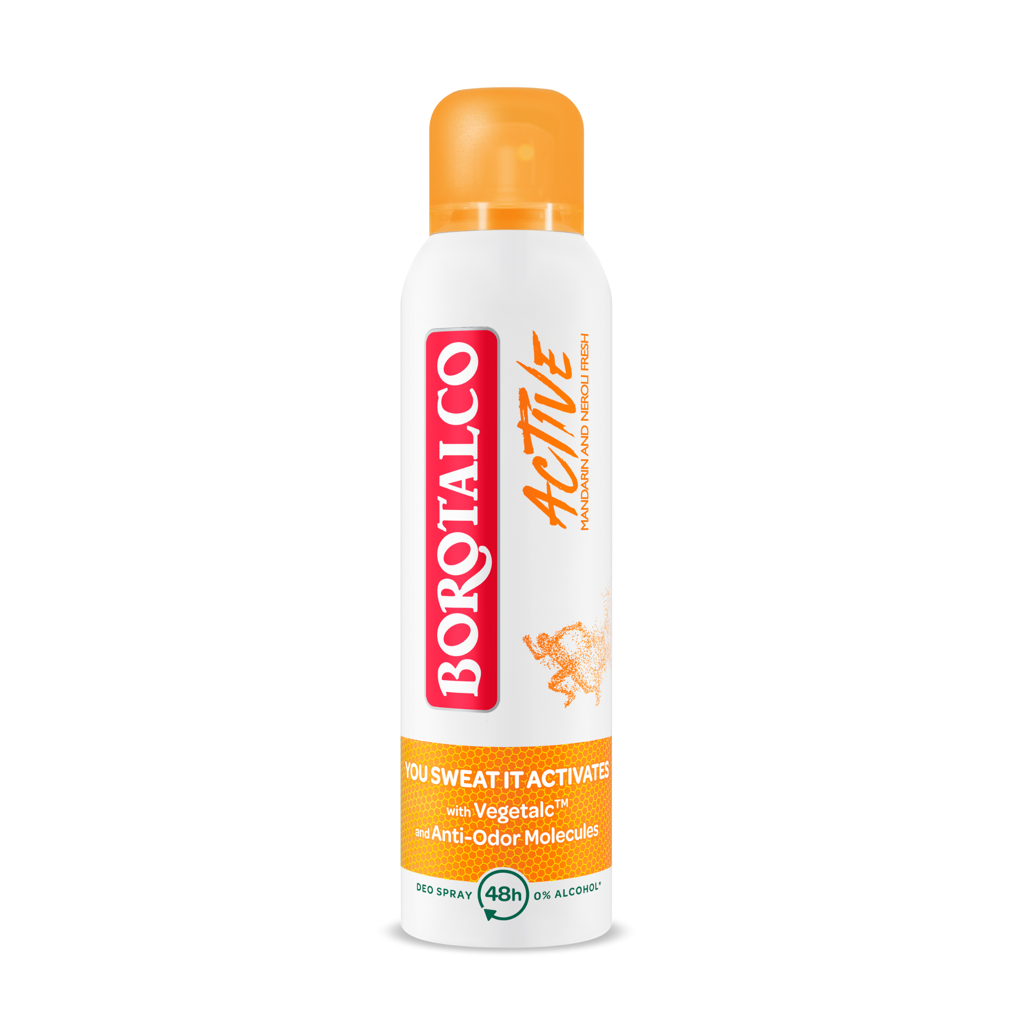 Deodorant spray Active, Mandarine si Neroli, 150 ml, Borotalco
