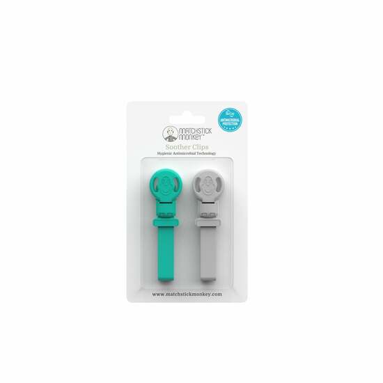 Set snur din silicon 19 cm Maimutica, Verde si Gri, 2 buc, Matchstick Monkey 493050