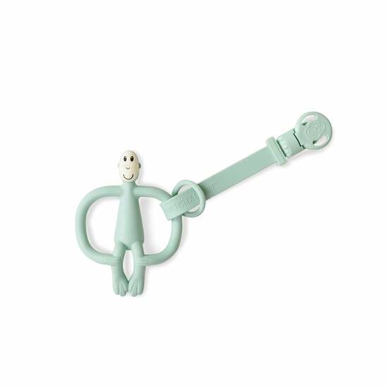 Set snur din silicon 19 cm Maimutica, Menta si Roz Pudra, 2 buc, Matchstick Monkey 493054