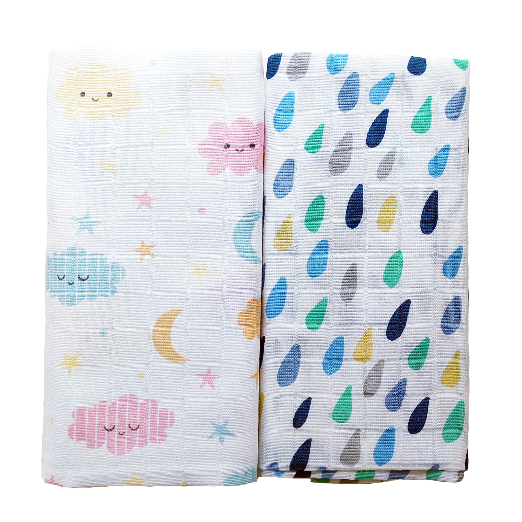 Set 2 paturici din muselina pentru bebe, 75x100 cm, Unisex, Tuxi Brands