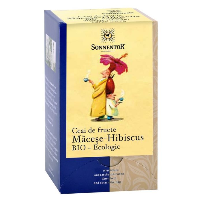 Ceai de Fructe Macese Hibiscus Bio, 18 plicuri, Sonnentor