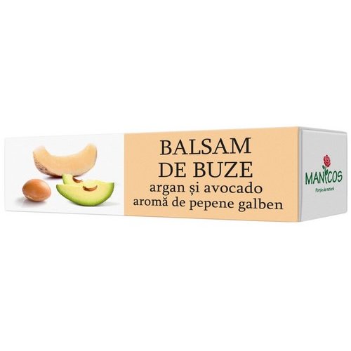 Balsam de buze cu ulei de argan, avocado si aroma de pepene galben, 4.8 g, Verre de Nature