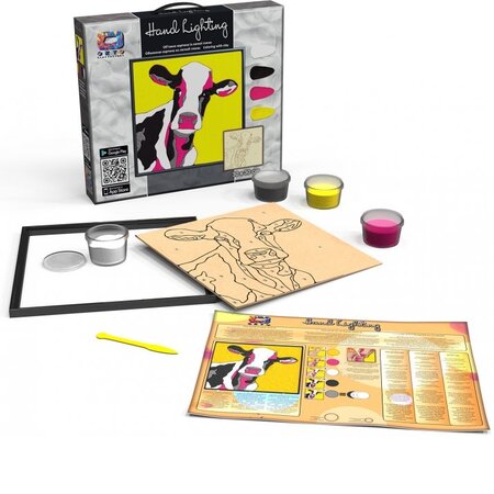 Set de pictura 3D din argila usoara Cow, 30x30cm, Oktoclay 493185
