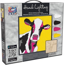 Set de pictura 3D din argila usoara Cow, 30x30cm, Oktoclay