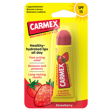 Balsam pentru buze cu SPF 15 si aroma de capsuni, 10 g, Carmex