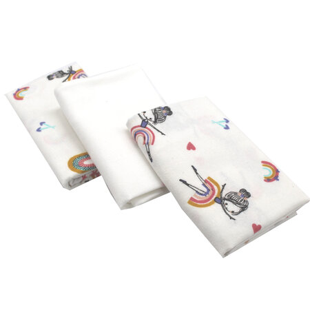 Set 3 scutece din finet Printesa, 75x75 cm, 3 bucati, Baltic Bebe