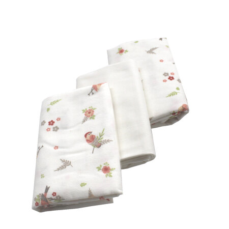Set 3 scutece din finet, 75x75 cm, 3 bucati, Baltic Bebe 730202