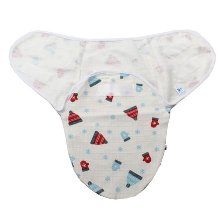 Set 2 bucati sistem de infasare muselina flausata, Caciulita, 3-6 luni, 2 bucati, Baltic Bebe 493357