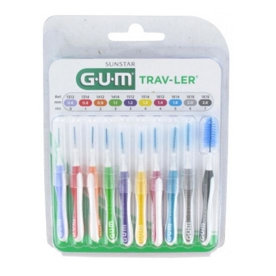 Perii interdentare Trav-ler, set 10 marimi, Sunstar Gum