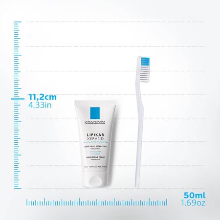 Crema reparatoare pentru maini foarte uscate Lipikar Xerand, 50 ml, La Roche Posay 551388