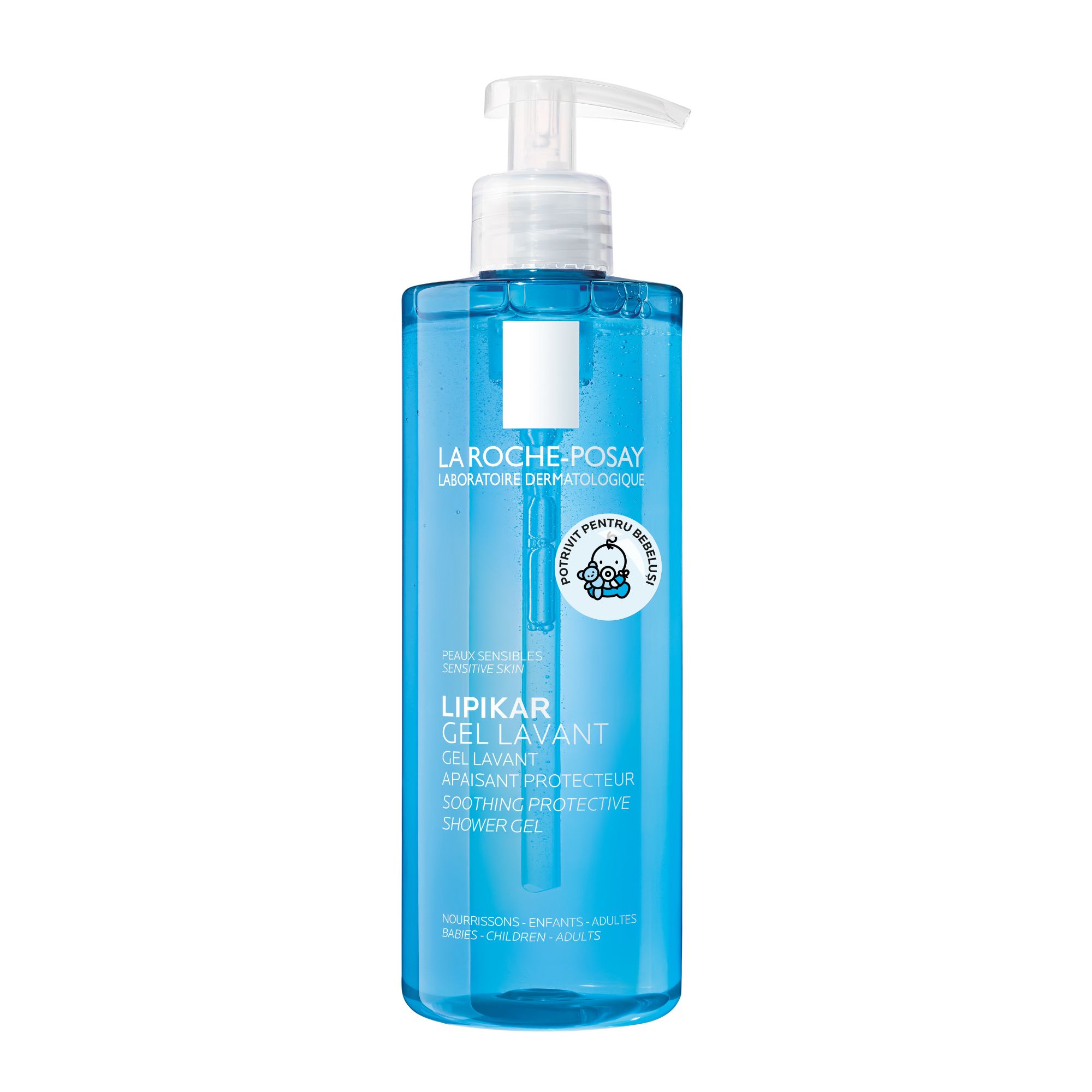 Gel de curatare calmant pentru pielea sensibila sau uscata Lipikar, 400 ml, La Roche-Posay