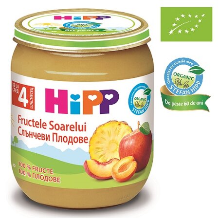 Piure Eco Fructele Soarelui, +4 luni, 125g, Hipp 493771