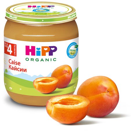 Piure din caise, +4 luni, 125 g, Hipp 493808