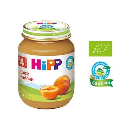 Piure din caise, +4 luni, 125 g, Hipp 493807