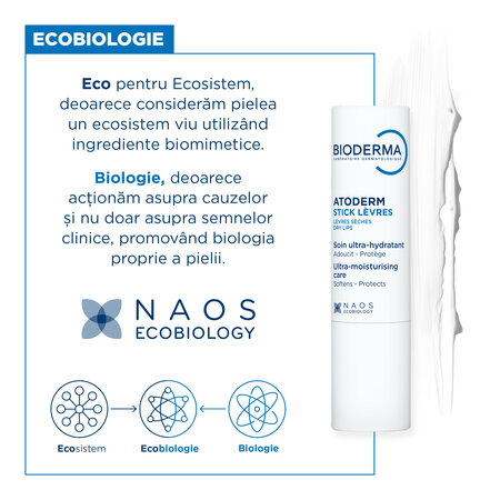 Stick de buze Atoderm, 4 g, derma 817466