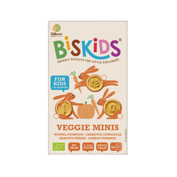 Biscuiti Bio cu morcov Biskids, 120 gr, Belkorn