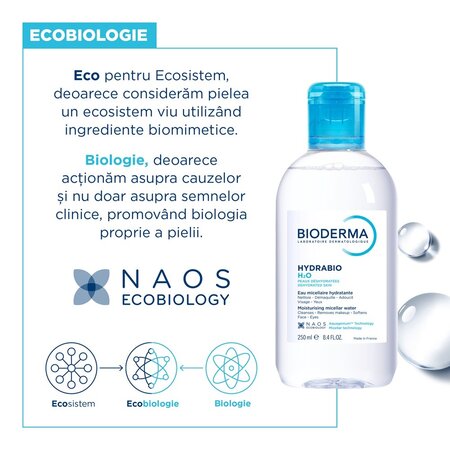 Apa micelara hidratanta Hydrabio H2O, 250 ml, Bioderma 796652