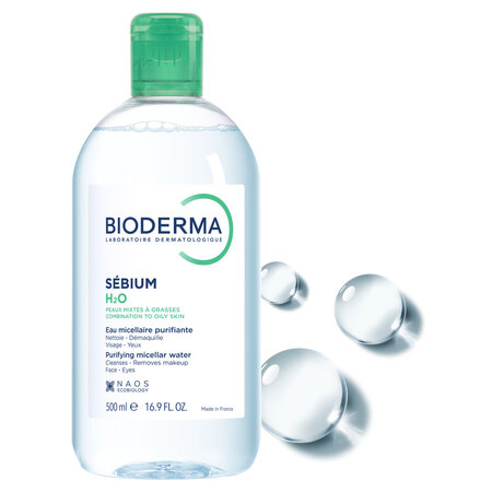 Apa micelara ten mixt si gras Sebium H2O, 500 ml, Bioderma 757795