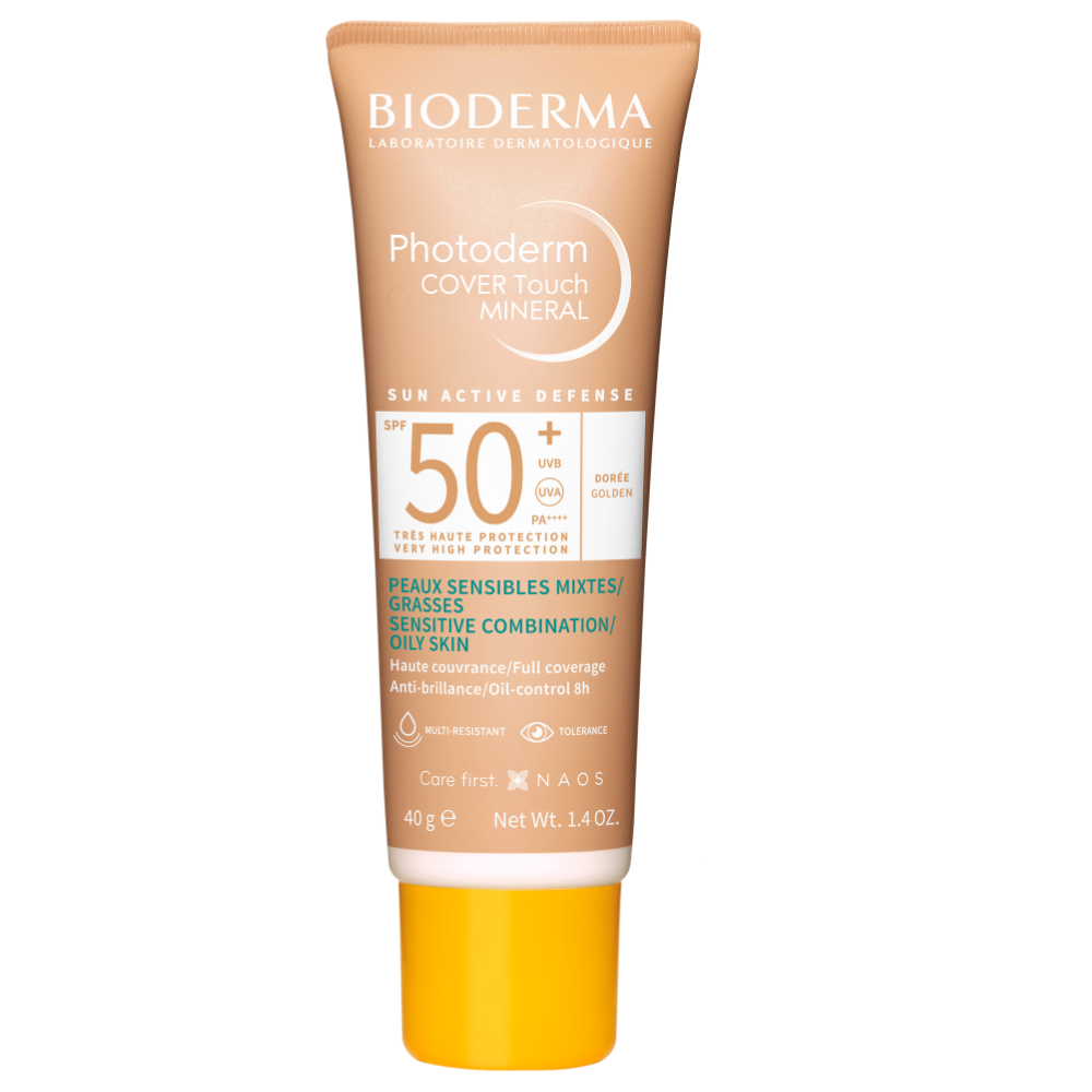 Fluid cu SPF50+ Photoderm Cover Touch Mineral, 40 g, Golden, Bioderma