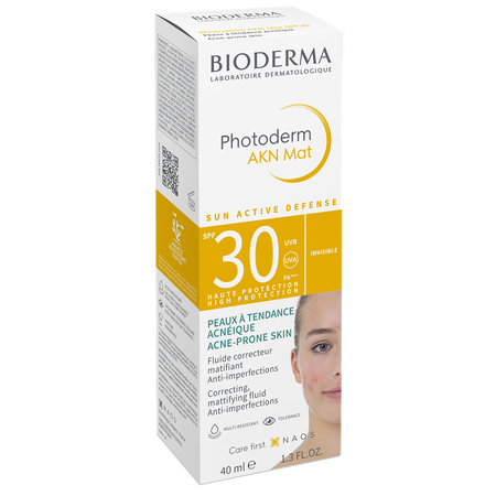 Fluid matifiant si corector Akn Mat SPF30 Photoderm, 40 ml, Bioderma 533564