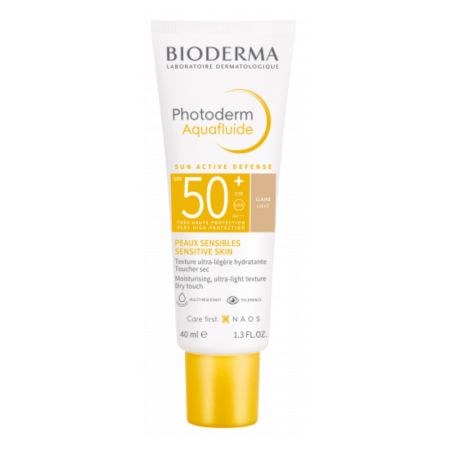 Crema lejera cu SPF50+ Photoderm Aquafluide, Claire Light, 40 ml, Bioderma