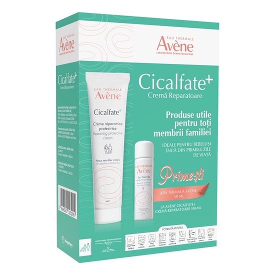 Pachet Cicalfate crema reparatoare + apa termala spray