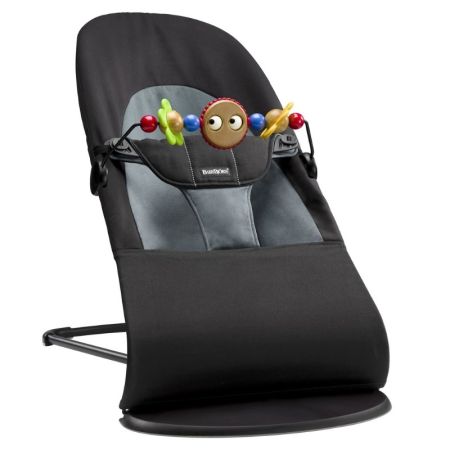 Balansoar cu bara pentru jucarii Balance soft, Black/Grey