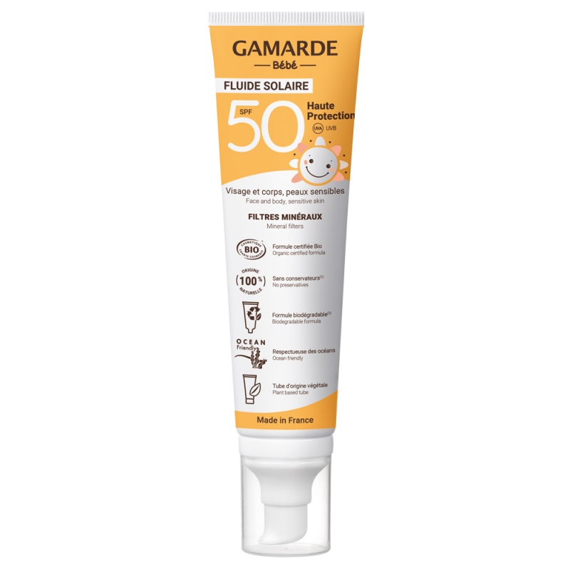 Crema protectie solara bebelusi SPF50 Bio, 100 ml, Gamarde