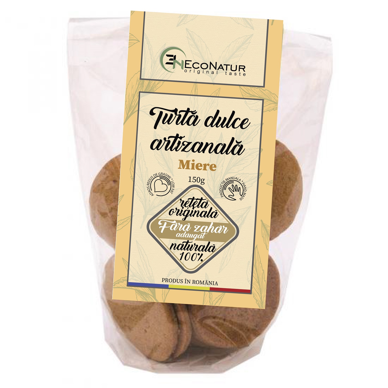 Turta dulce de casa cu miere, 150 g, Econatur