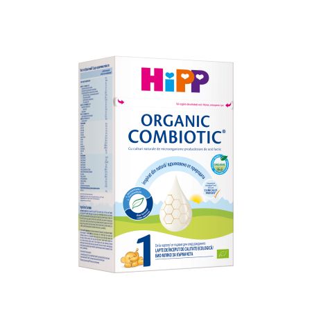 Lapte praf Bio formula de inceput Organic Combiotic 1, 0 luni, 800 g, Hipp
