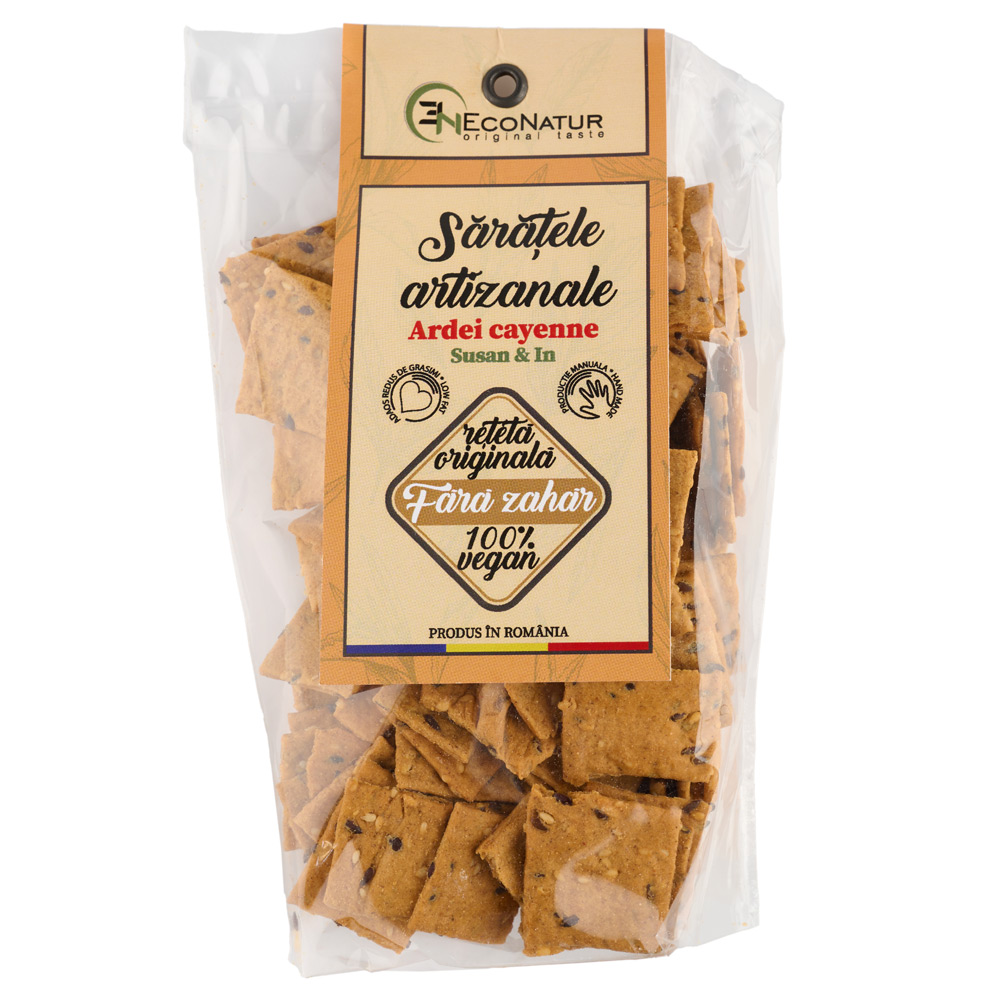 Saratele artizanale cu ardei Cayenne, 150 g, Econatur