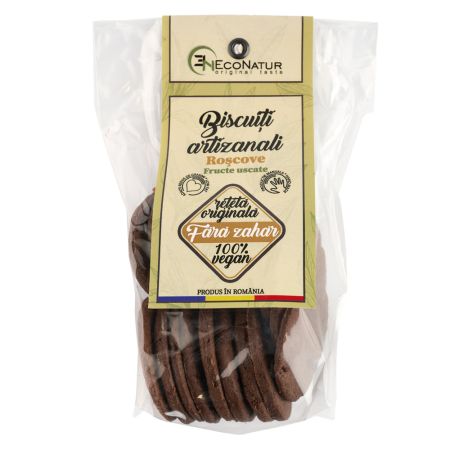 Biscuiti artizanali cu roscove si fructe uscate fara zahar, 150 gr, Econatur