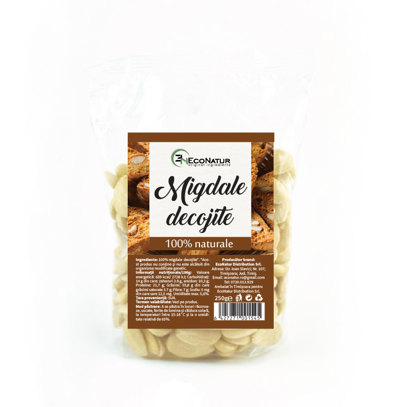 Migdale decojite, 250 gr, Econatur