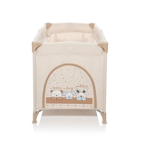 Patut pliant cu 2 nivele Nanny, Animal Beige, Zopa 494725