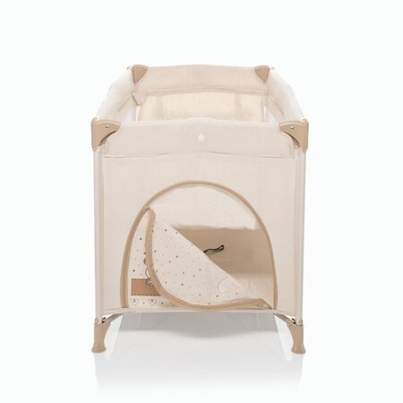 Patut pliant cu 2 nivele Nanny, Animal Beige, Zopa 494727