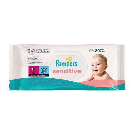 Servetele umede Sensitive, 80 buc, Pampers