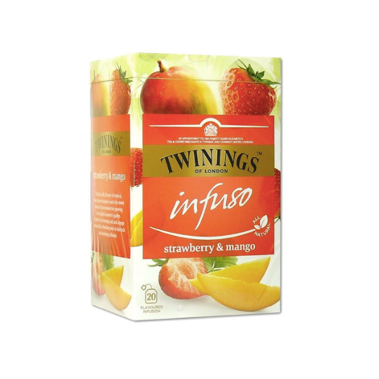 Ceai Infuzie cu aroma de capsune si mango, 20 plicuri, Twinings