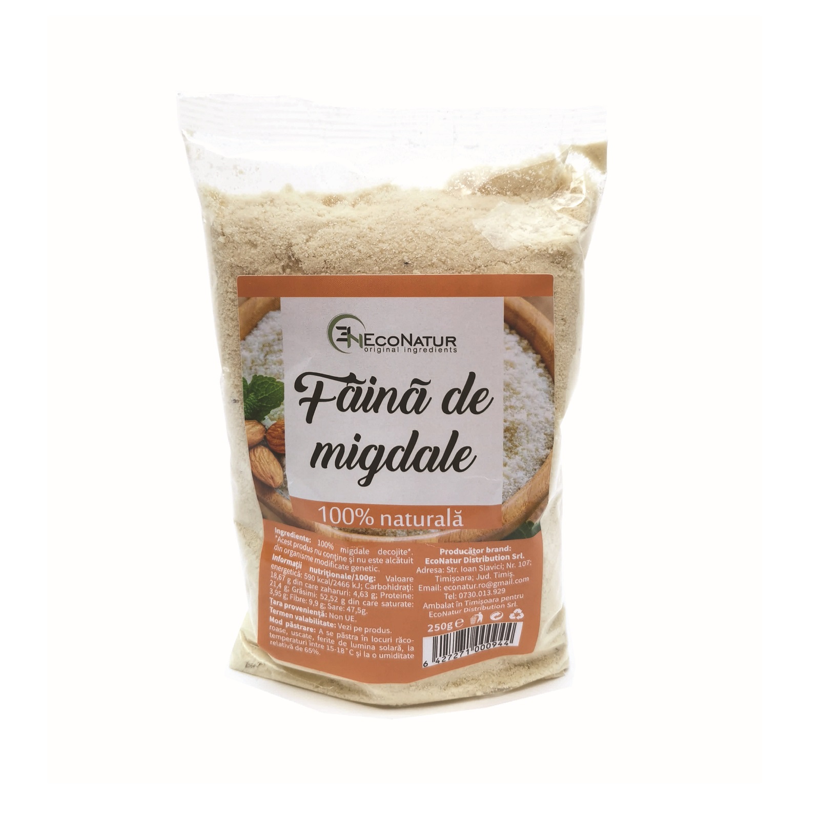 Faina de migdale, 250 g, Econatur