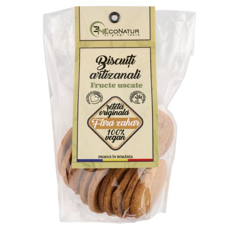 Biscuiti artizanali cu fructe uscate fara zahar, 150 g, Econatur