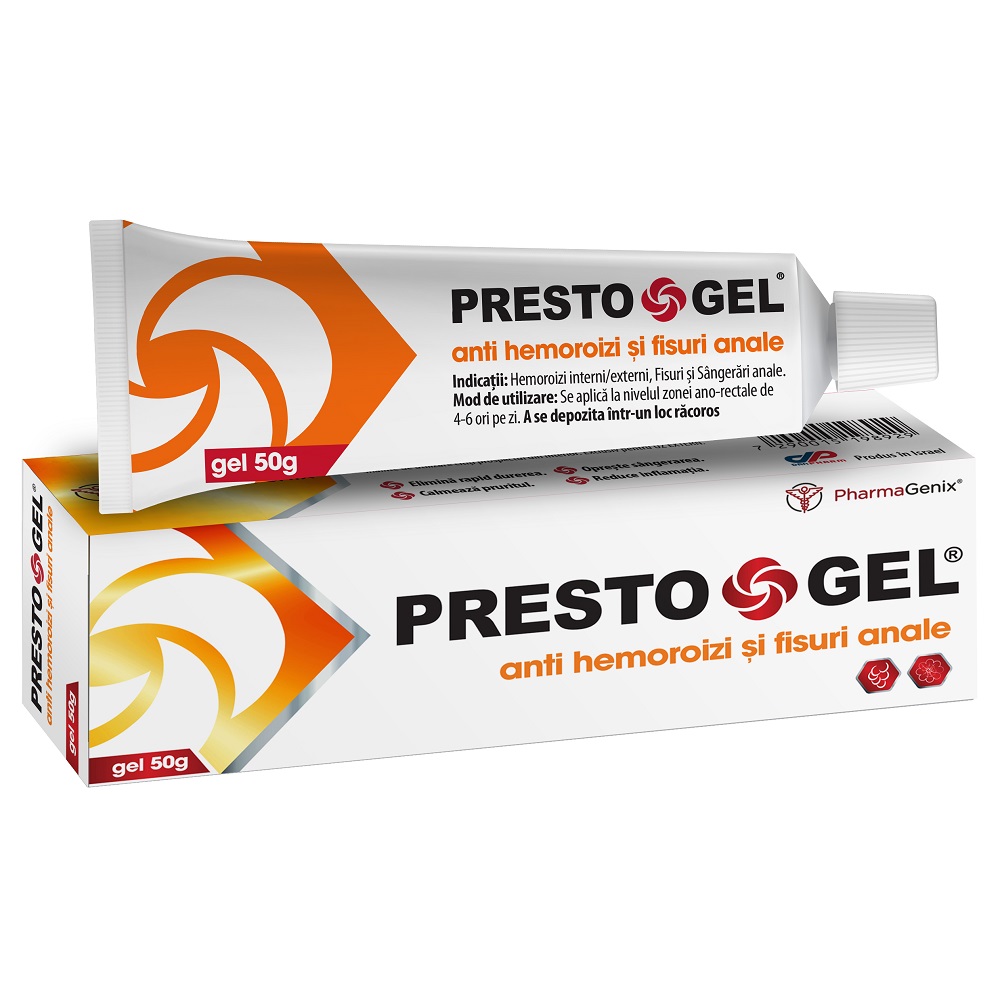 Gel anti hemoroizi si fisuri anale, 50 g, PrestoGel