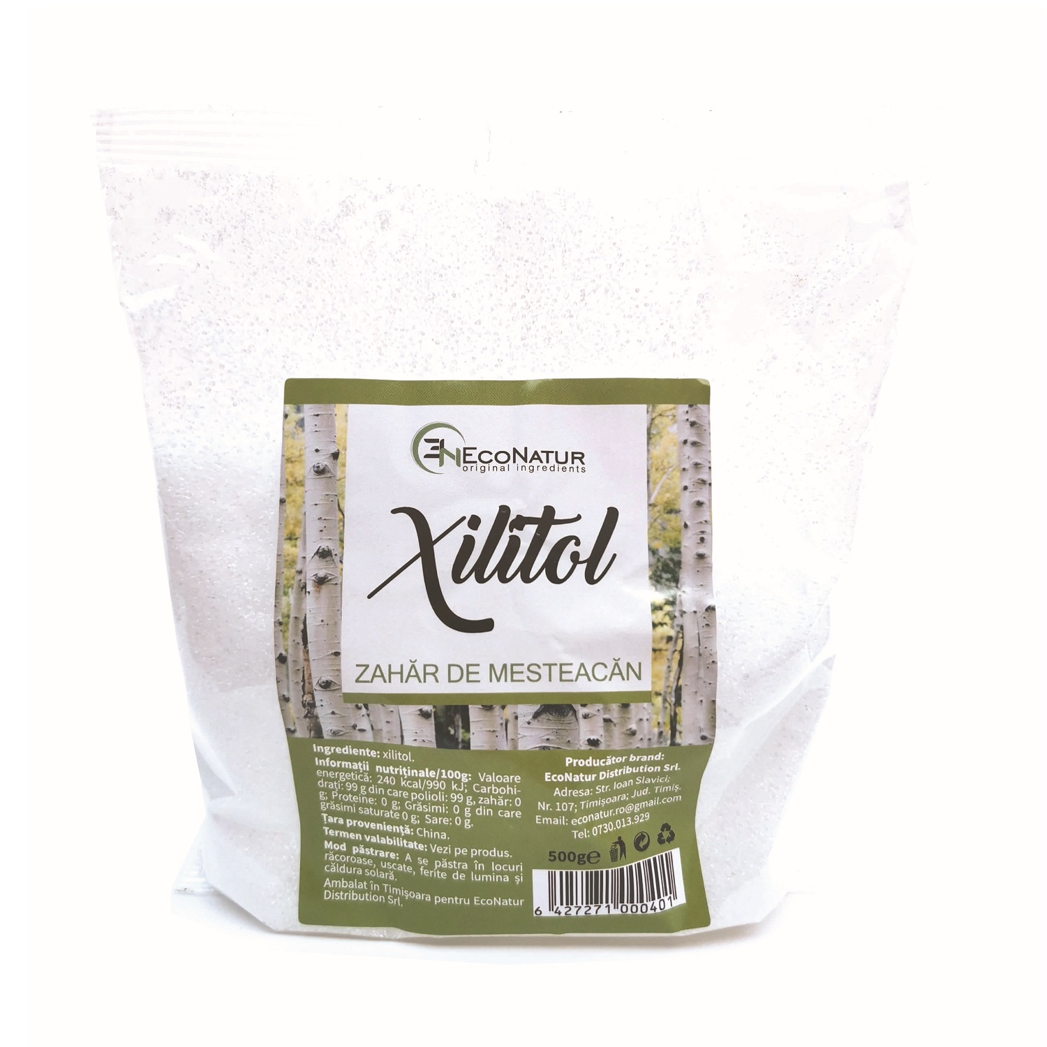 Xilitol, 500 gr, Econatur