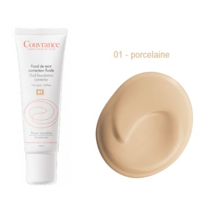 Fond de ten fluid SPF 20 nuanta 1.0 Porcelaine Couvranc