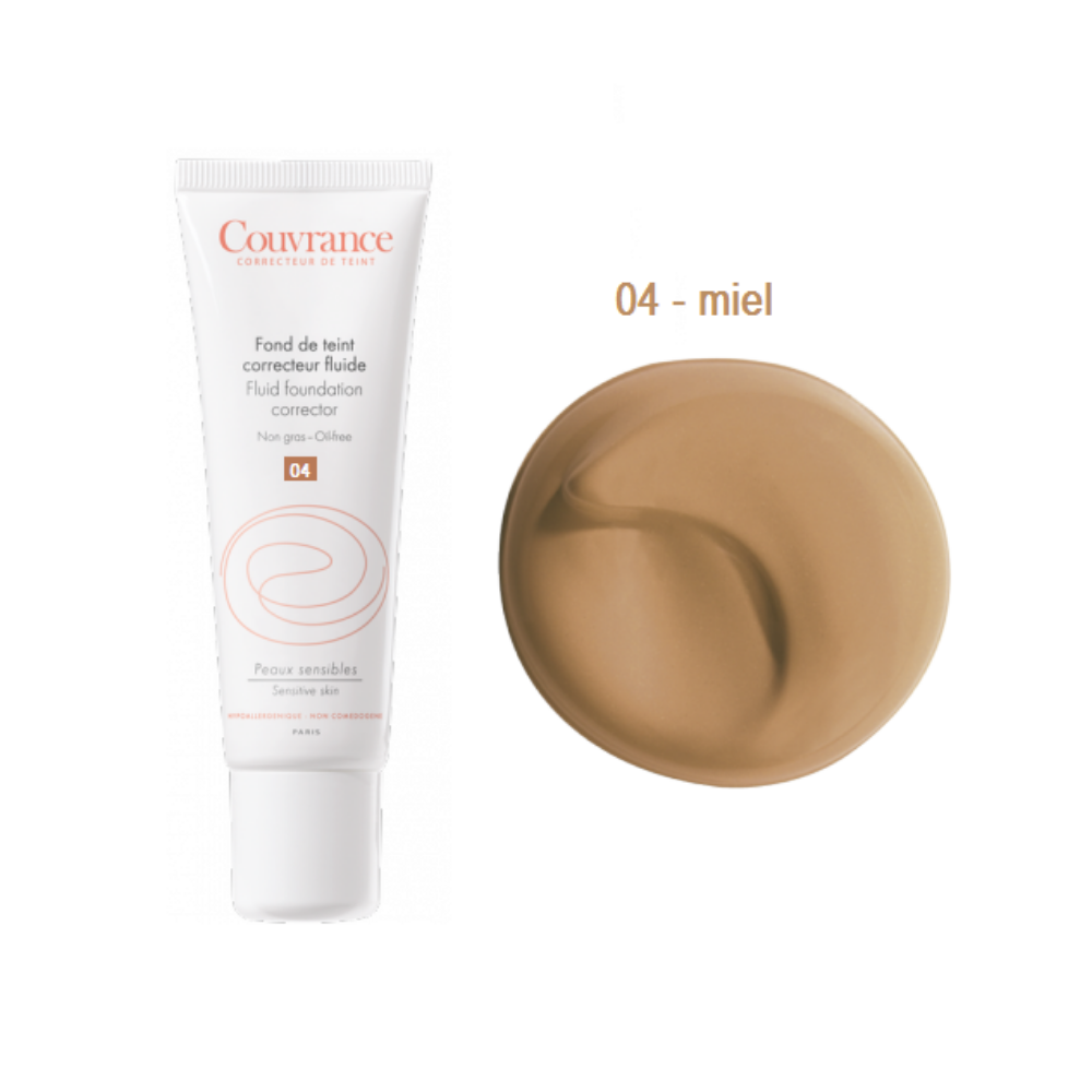 Fond de ten fluid SPF 20 nuanta 4 Miel Couvrance, 30 ml,  Avene