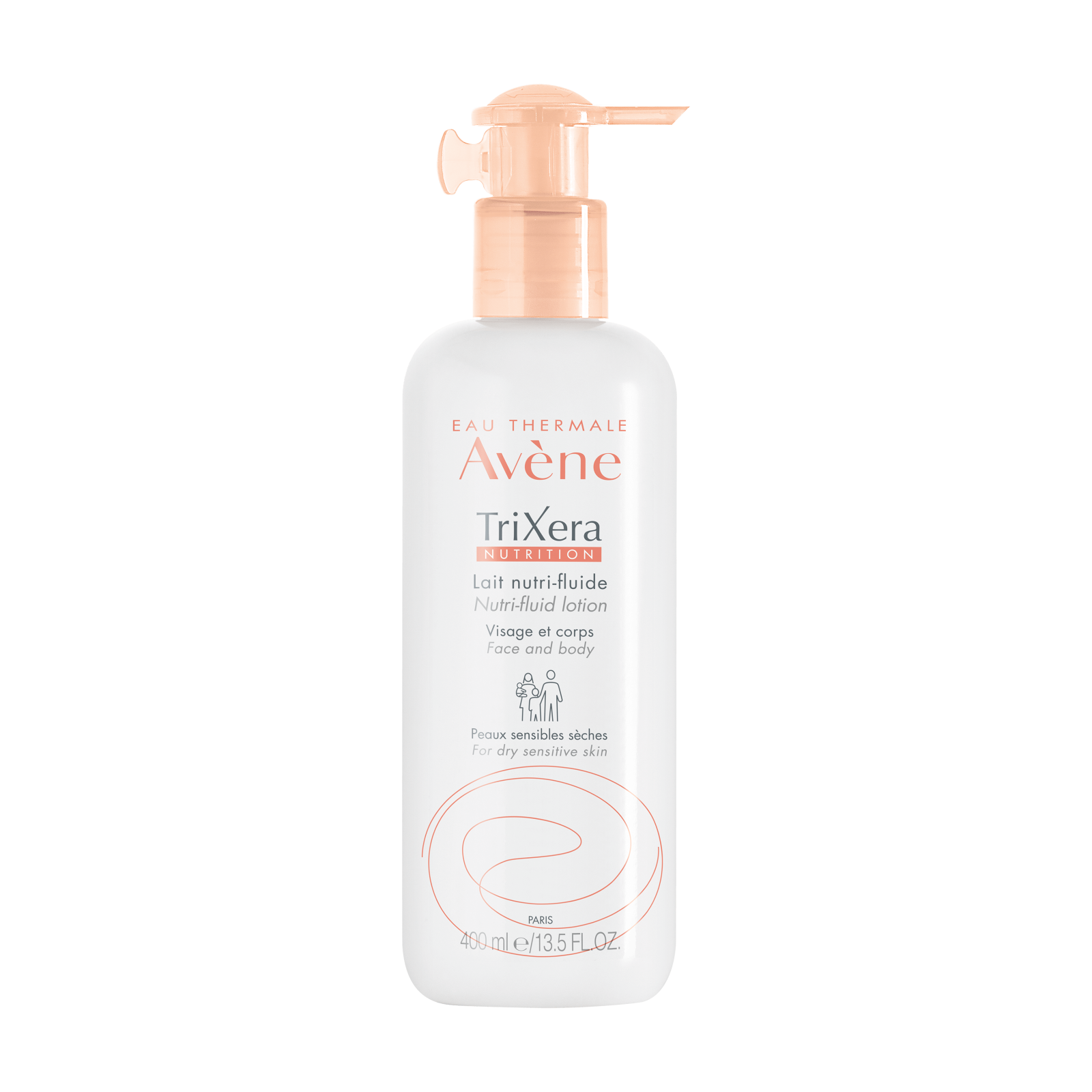 Lapte hidratant TriXera Nutrition, 400 ml, Avene