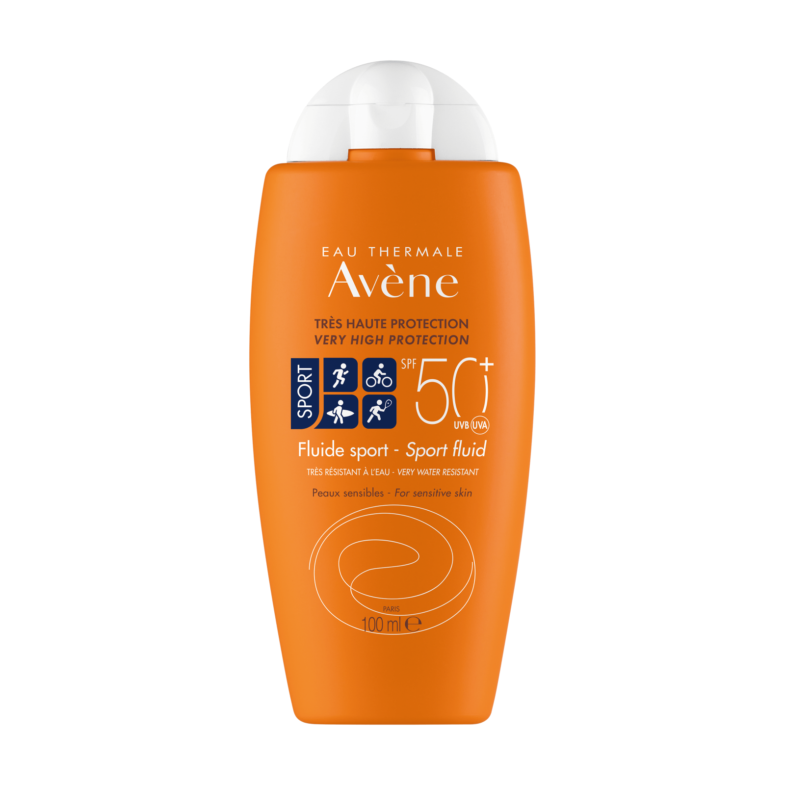 Fluid pentru protectie solara cu SPF 50+ Sport, 100 ml, Avene